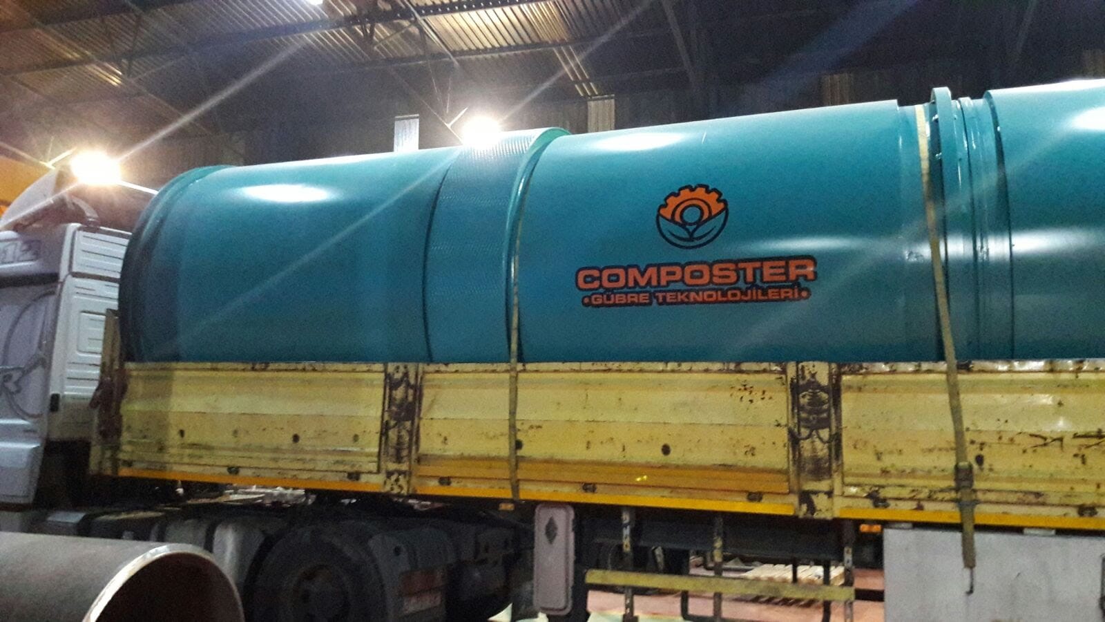 Bioreaktör kompost tamburu gübre tamburu araç yükleme ve sevkiyat