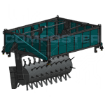 Composter otonom Yığın yataklı kompost makinesi PLV4000SP